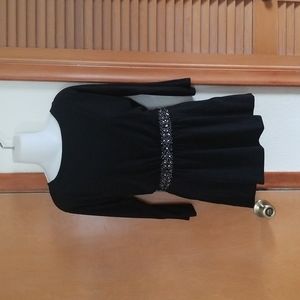 NEW White House Black Market Sequin Belt Tunic Top S